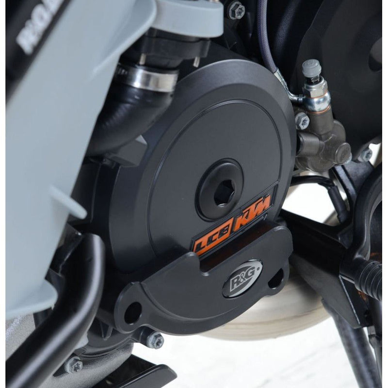 Load image into Gallery viewer, R&amp;G Racing Black Engine Case Sliders LHS For 2015-2016 KTM 1050 Adventure
