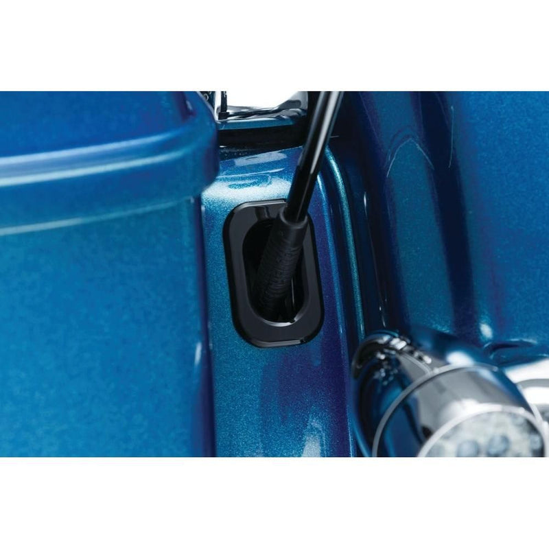 Load image into Gallery viewer, Kuryakyn Rear Black Fender Antenna Hole Accent Cover Harley 06-18 Touring Bagger
