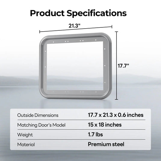 15×18 / 18×18 Door Trim Ring-Gray