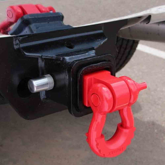 Red Tow Strap Shackle Mount for 2 Inch Receivers