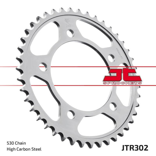 JT Sprockets Rear Steel Sprocket 43 Tooth 43T 530 Chain For Honda CBR600F3 1991-1996 JTR302.43