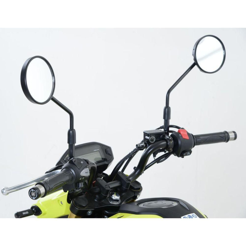 Load image into Gallery viewer, R&amp;G Racing Black Mirror Risers M10 x 1.25 Threaded Mirrors MR0001BK
