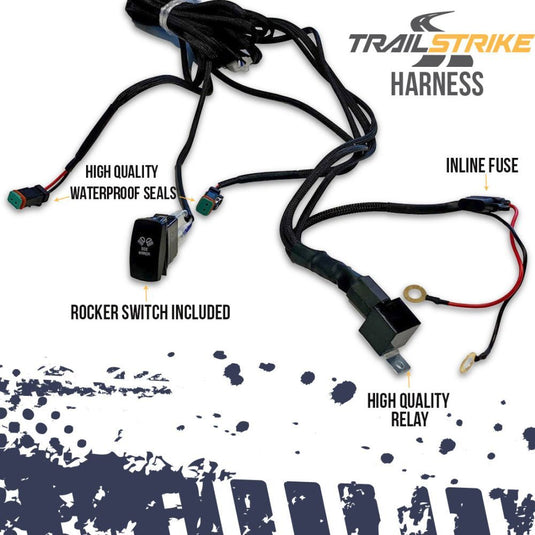 Trailstrike Sunrise V1 Aluminum Universal Sideview Mirror For UTV with LED Spot Light