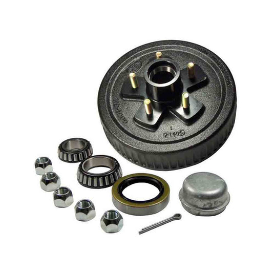 Trailer Hub and Drum Assembly 5 on 4-1/2" Bolt Circle, 1,750lb Capacity for Tapered Spindle