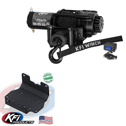 Load image into Gallery viewer, 3500 lb KFI Assault Winch Combo Kit Yamaha Grizzly and Kodiak 700 2016 NEW

