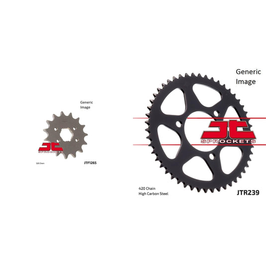 Front and Rear Steel Sprocket Kit for OffRoad HONDA XR250R 1981-1982