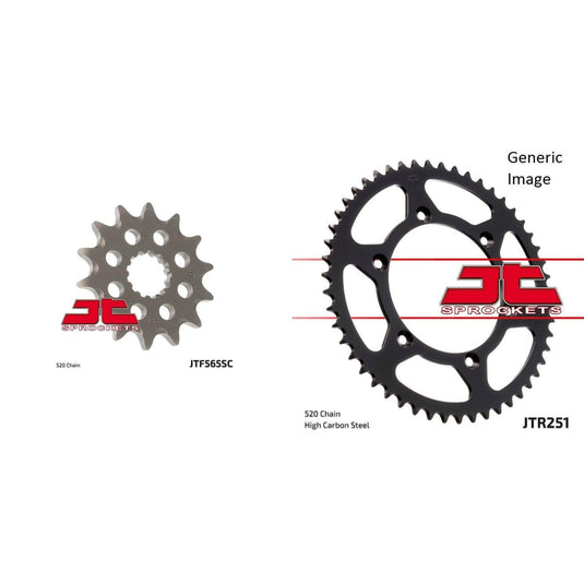 Front and Rear Steel Sprocket Kit for OffRoad YAMAHA YZ426F 2000-2002