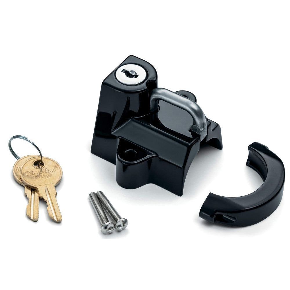 Kuryakyn Universal Helmet Lock Gloss Black 1-1/4-1-1/2