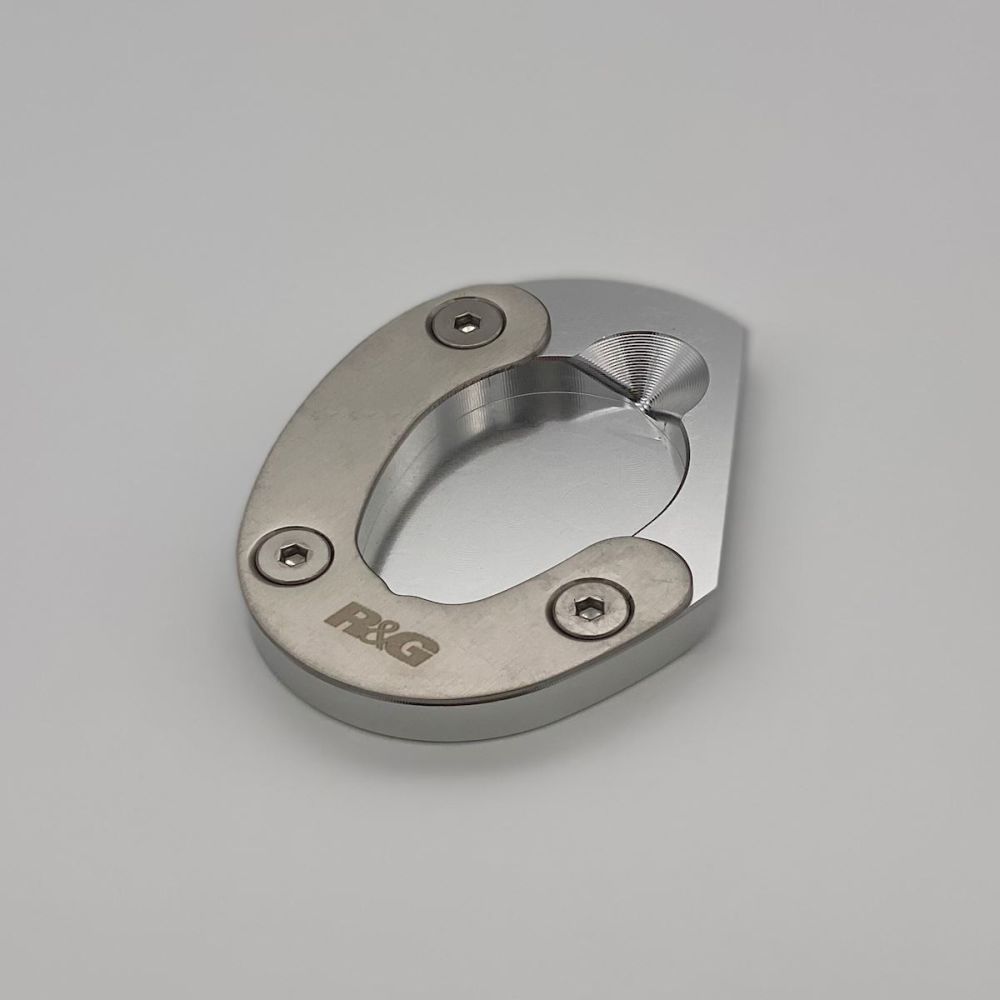 R&G Racing Silver Kickstand Shoe For 2017-2020 Triumph Bonneville Bobber