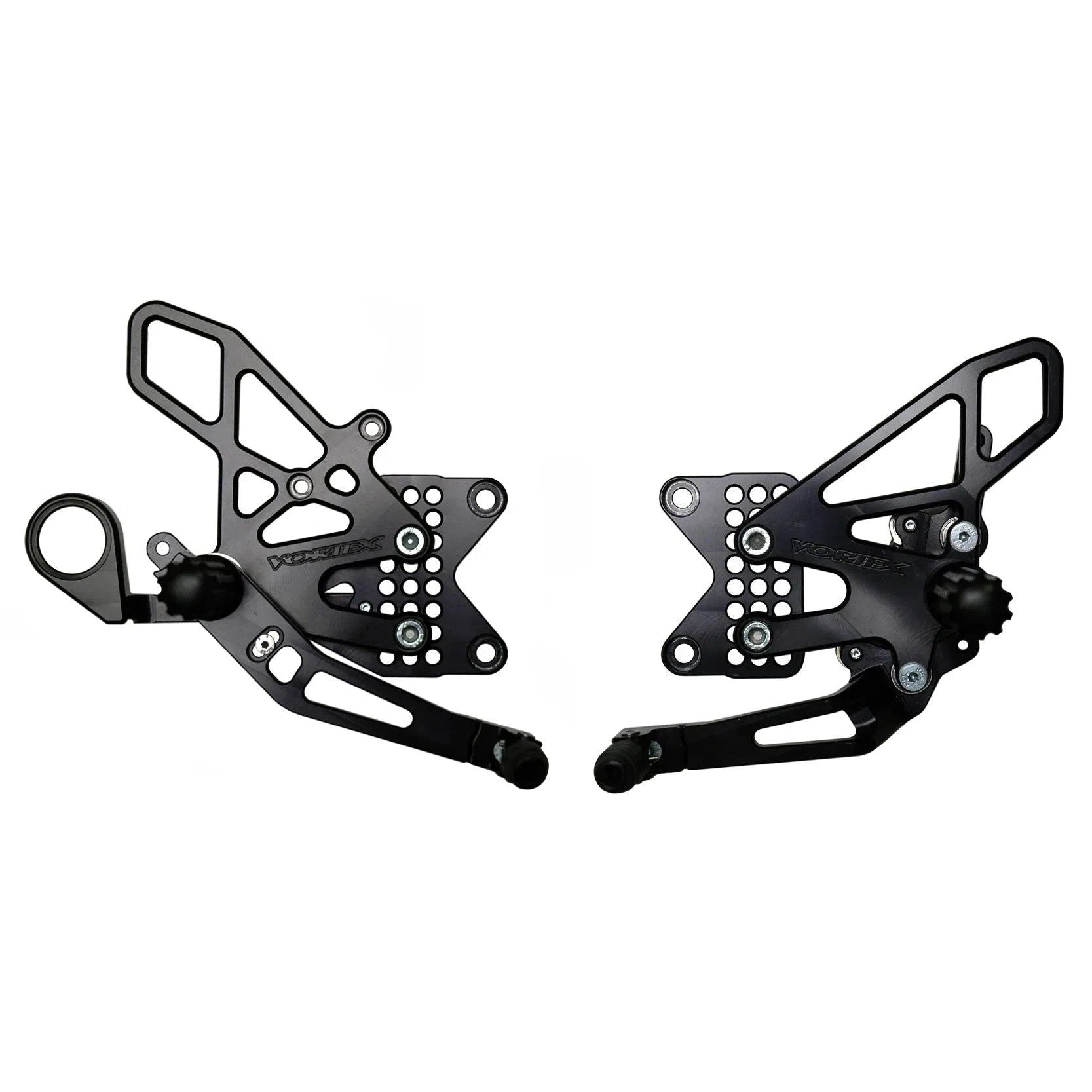Vortex Racing Adjustable Rear Set Black - RS188K