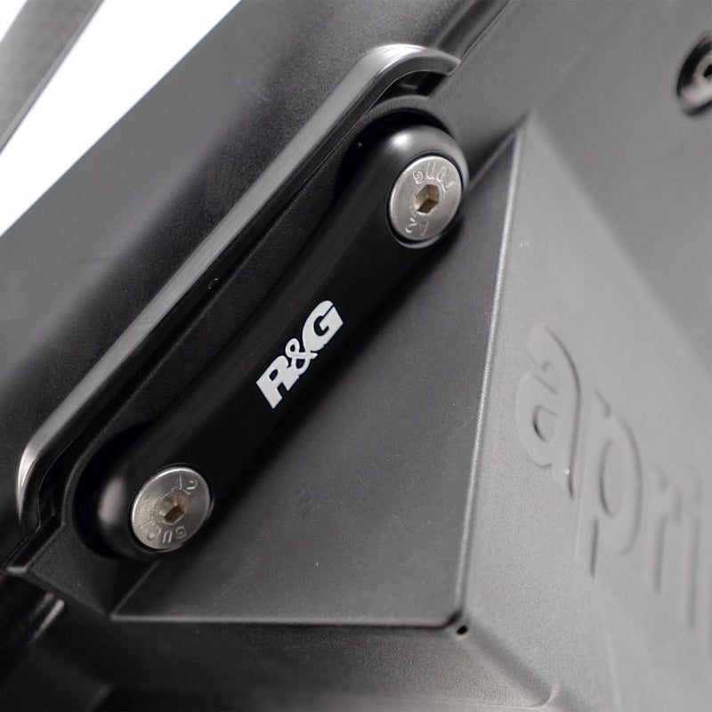 Load image into Gallery viewer, R&amp;G Racing Black Rear Foot Rest Delete Blanking Plates For 2024-2025 Aprilia RS457
