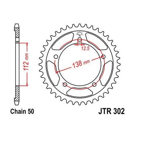 Steel Rear Sprocket 45T for Street HONDA CBR900RR 1993-1995