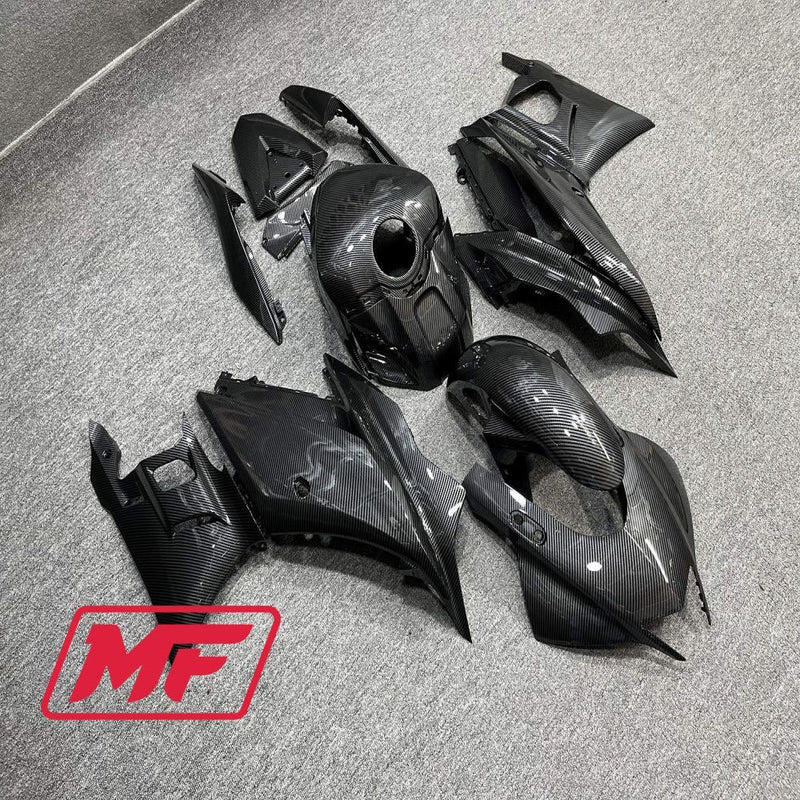 Load image into Gallery viewer, Monster Fairings Full Kit Yamaha R3 19-22 Carbon Fiber Style + Windshield + Gas Tank Cover
