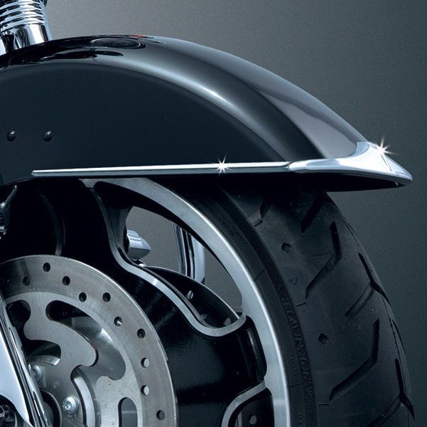 Load image into Gallery viewer, KURYAKYN CHROME FRONT FENDER SIDE TRIM FOR 1998-2018 HARLEY TOURING, DYNA 7786
