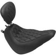 Load image into Gallery viewer, Mustang Wide Tripper Solo Seat Diamond Stitch With Backrest Black 83007
