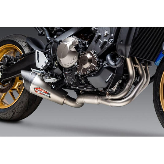 Yoshimura AT2 Stainless Race Full System Exhaust with Carbon Fiber End Cap For Yamaha MT-09 2021-2022