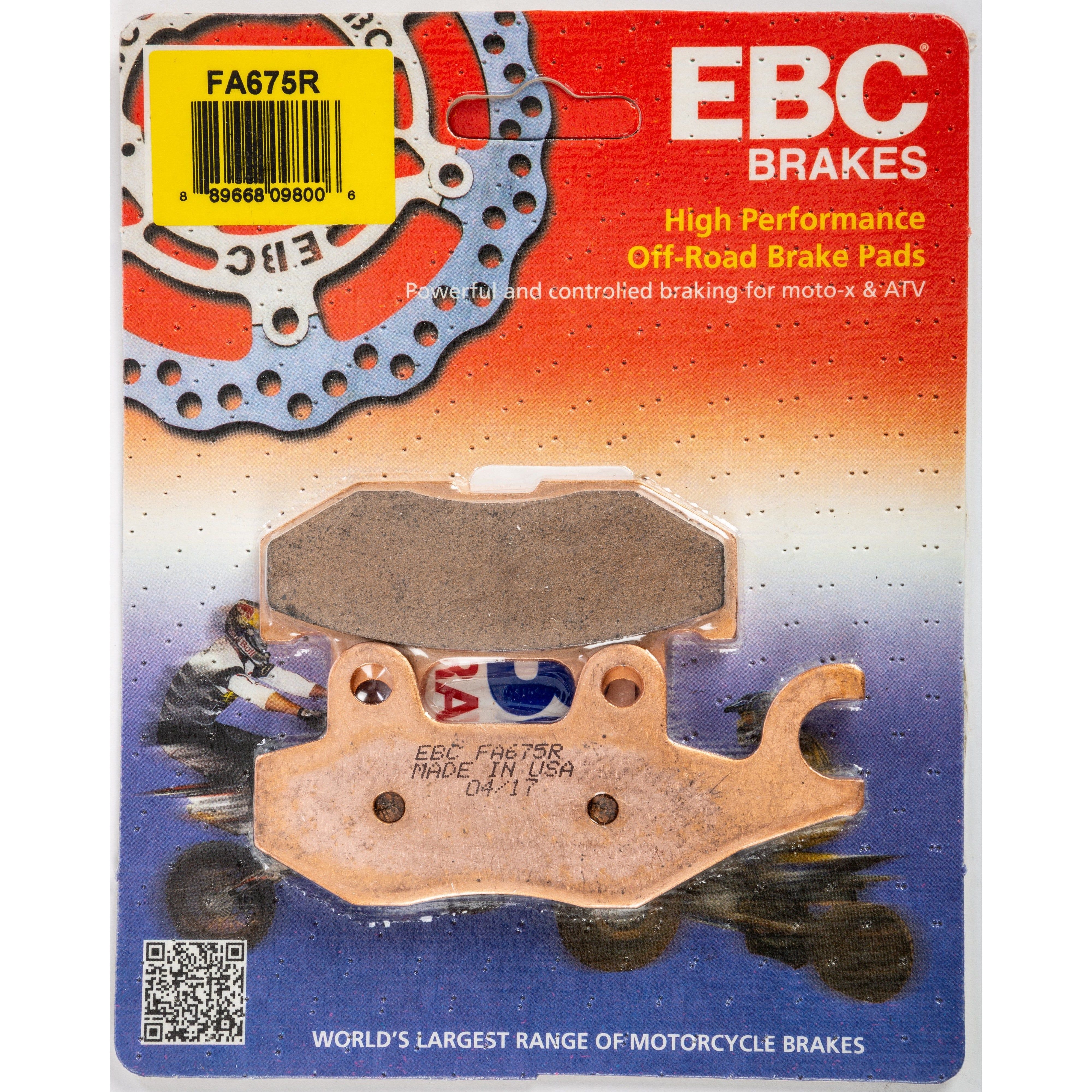 EBC 1 Pair Sintered R Series Heavy-Duty Brake Pads MPN FA675R
