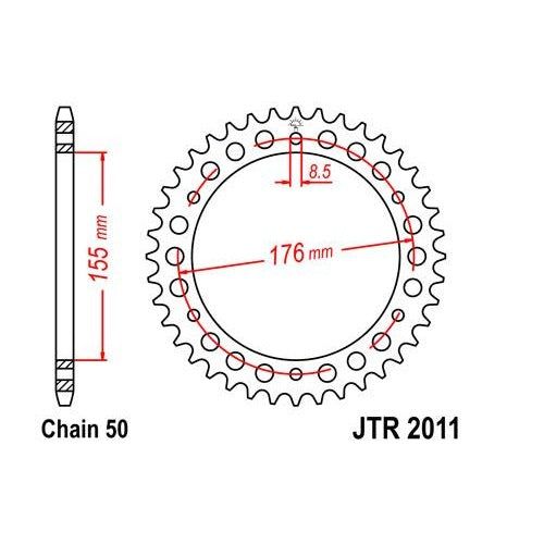 Load image into Gallery viewer, Steel Rear Sprocket 44T for Street TRIUMPH 955 T595 Daytona 1997-1999
