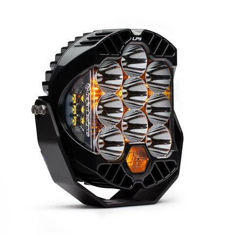 Baja Designs Auxiliary LED Light Pod Baja Amber Backlight LP9 Series Spot Pattern Clear Lens Universal 330001