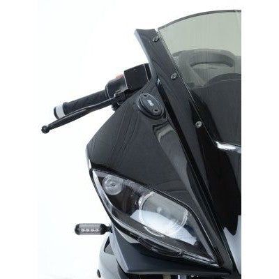 Load image into Gallery viewer, R&amp;G Racing Black Mirror Delete Blanking Plates For 2013-2016 Hyosung GT125R
