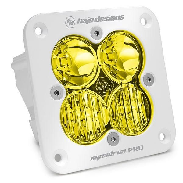 Load image into Gallery viewer, Baja Designs Auxiliary LED Light Pod Each White Flush Mount Squadron Pro Series Driving/Combo Pattern Baja Amber Lens Universal 491013WT
