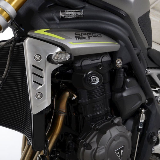 R&G Racing Black Aero Style Crash Protectors For 2021-2024 Triumph Speed Triple 1200 RS