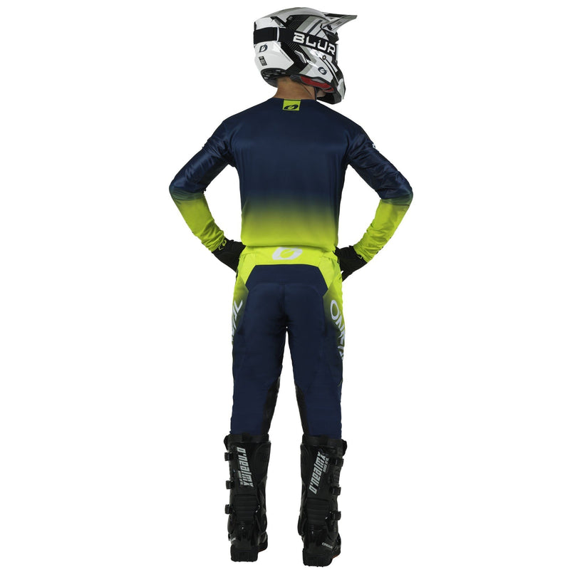 Load image into Gallery viewer, Motocross Jersey 242 O&#39;Neal Mayhem Hexx Blue / Neon Motocross Jersey
