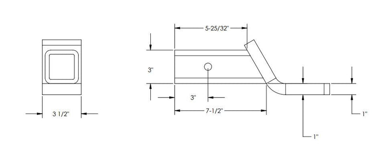 Load image into Gallery viewer, Rigid Hitch (HUB-33308) Heavy Duty Ball Mount for Ford OEM 3 Inch Receivers - 3 Inch Drop or 1 Inch Rise - 8 Inch Length - Made in USA
