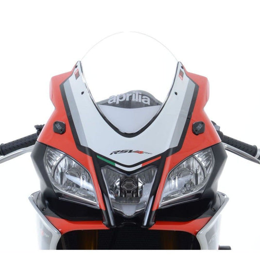 R&G Racing Black Mirror Delete Blanking Plates For 2011-2016 Aprilia RS4 125