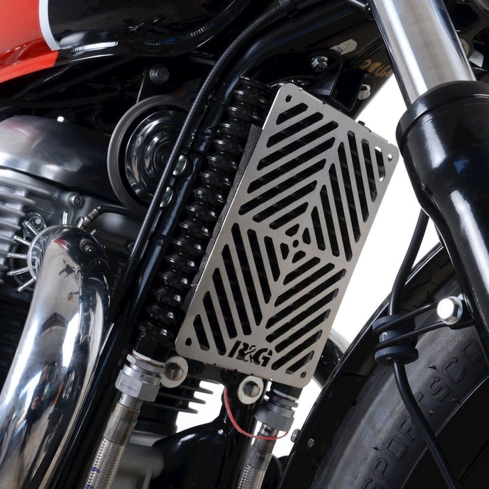 R&G Racing Stainless Steel Oil Cooler Guard For 2019-2023 Royal Enfield Continental GT 650