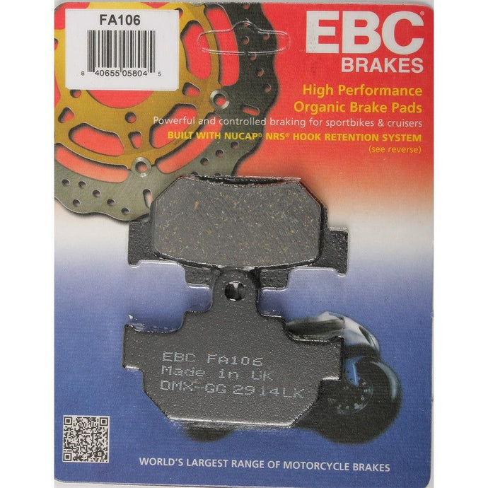 EBC 1 Pair Premium SFA Organic OE Replacement Brake Pads MPN FA106