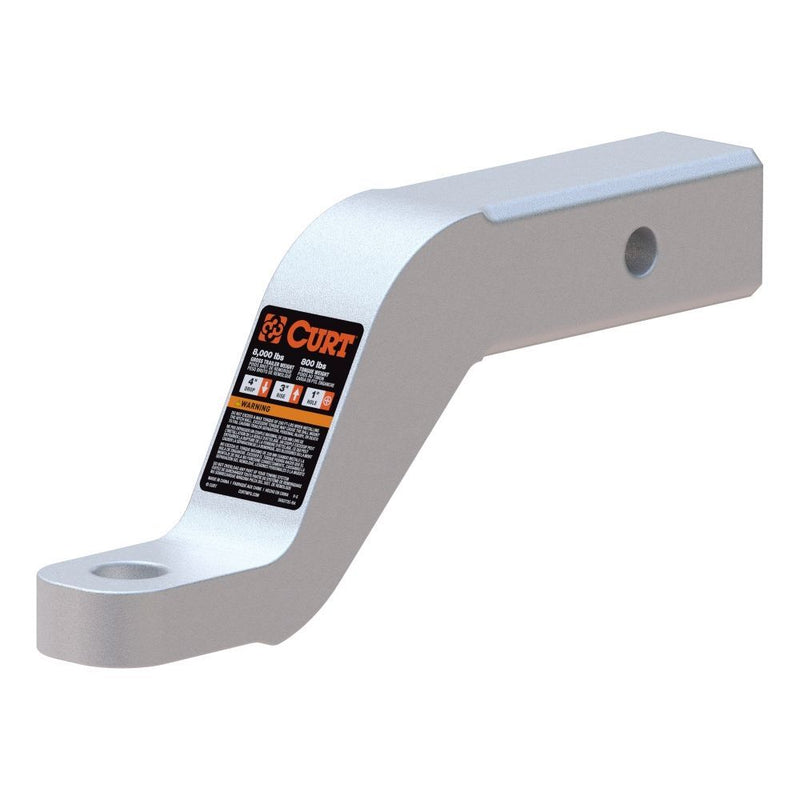 Load image into Gallery viewer, 4 Inch Drop Aluminum Ball Mount fits 2&quot; Receiver Hitch, 8,000 lbs. Capacity
