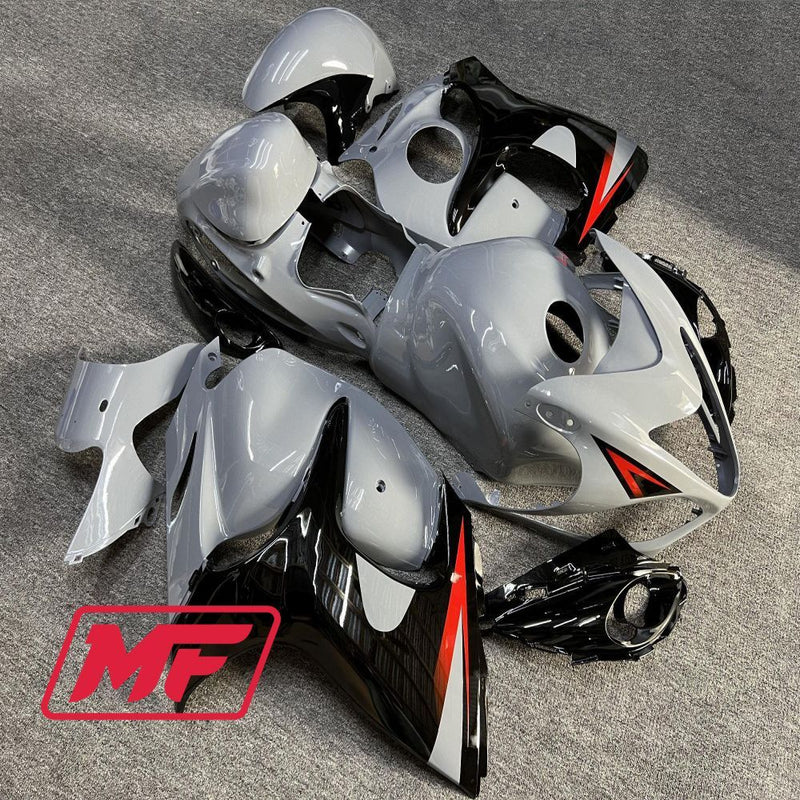 Load image into Gallery viewer, Monster Fairings Full Kit Suzuki GSXR1300 08-20 Nardo Grey Black Red + Windshield + Gas Tank Cover
