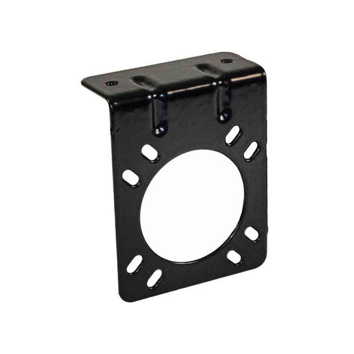 Trailer Wiring Mounting Bracket for RV Syle 7-Way or 9-Way Blade Socket - Black