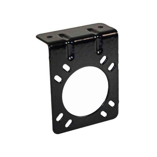 Trailer Wiring Mounting Bracket for RV Syle 7-Way or 9-Way Blade Socket - Black