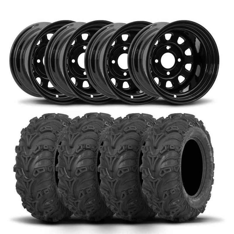 Load image into Gallery viewer, ITP Delta Steel 12" Wheels And Mud Lite II Tires [26x11-12]
