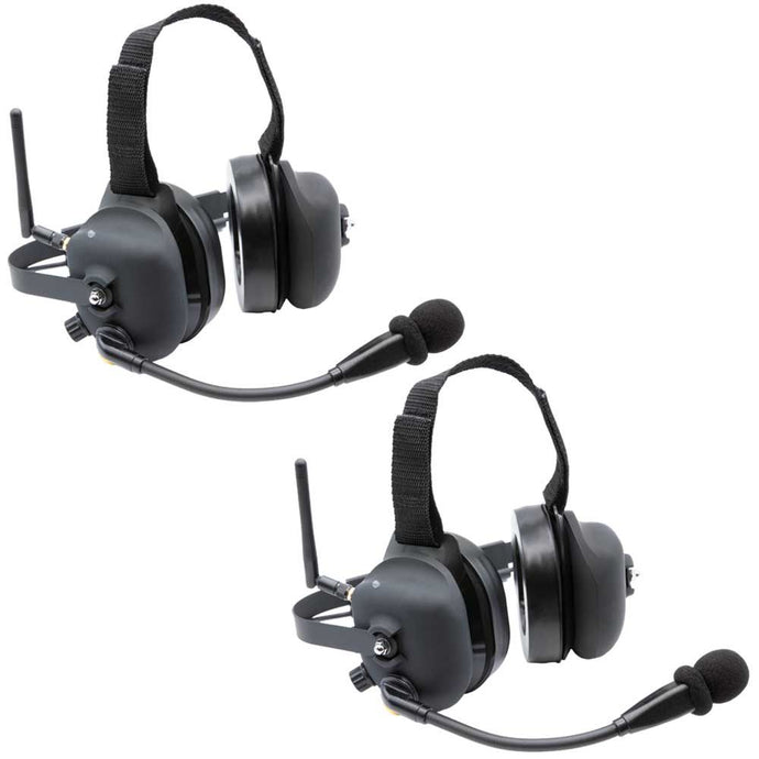 Rugged Radios Wireless Double Talk Dual Headset Intercom System (Hands Free) RW-H30-DT