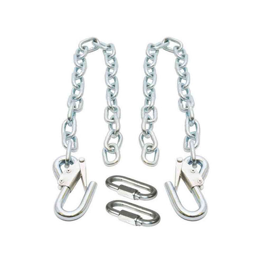 Class II Trailer Safety Chains with Safety Latches and 5/16 Inch Quick Links - 3,500 lb. Capacity - 30"