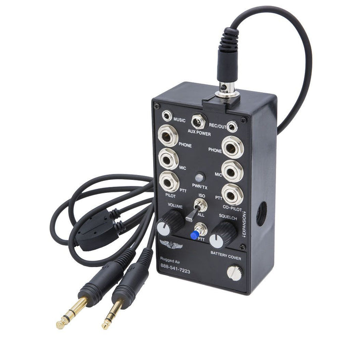 Rugged Air Rugged Air RRP2EX 2 Place Expandable General Aviation Pilot Intercom RRP2EX