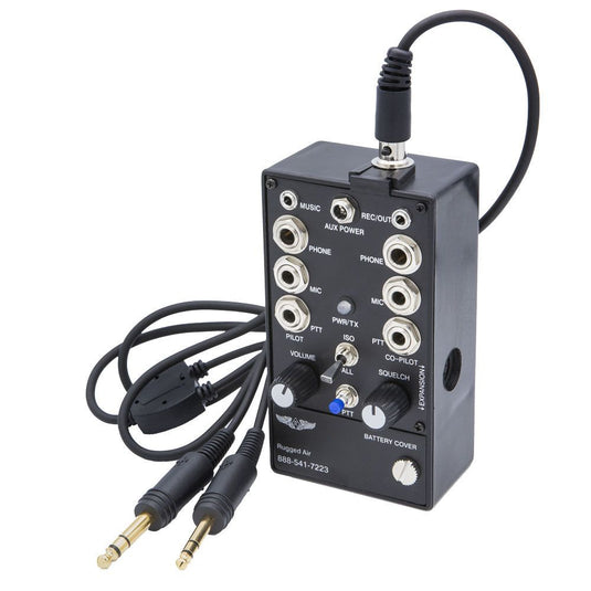 Rugged Air Rugged Air RRP2EX 2 Place Expandable General Aviation Pilot Intercom RRP2EX
