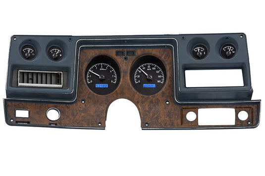 Dakota Digital 1973-1977 Chevrolet Malibu/Monte Carlo/El Camino/GMC Sprint VHX Black Blue Display Gauge Kit VHX-73C-CVL-K-B