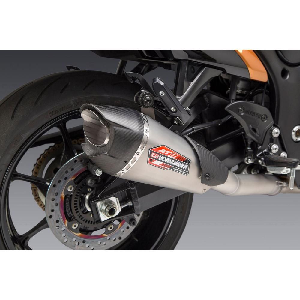Yoshimura AT2 Stainless Race Full System Exhaust with Carbon Fiber End Cap For Suzuki Hayabusa GSX1300R 2022