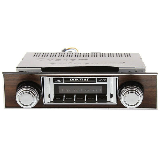 Custom Autosound 1967 Firebird Classic Car Stereo With Walnut Bezel CAM-CAF-630