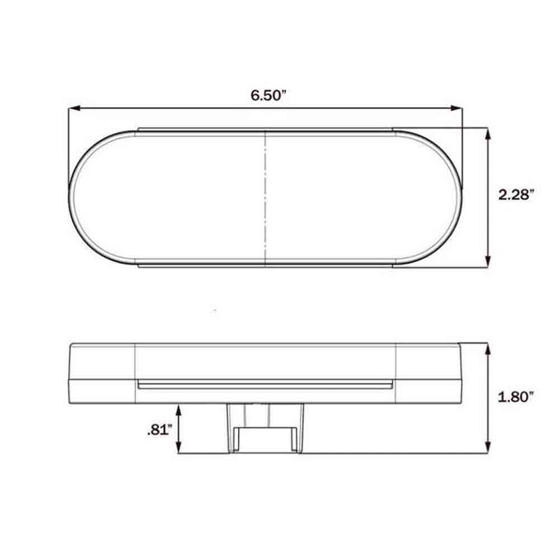 Load image into Gallery viewer, 6 Inch Oval LED Clear Lens Back-Up Light- Flush Mount - Standard 2 Pin Connection
