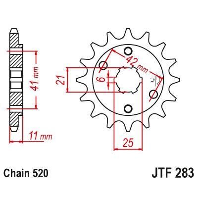 Load image into Gallery viewer, JT Sprockets Front Steel Sprocket 15 Tooth 15T 520 Chain JTF283.15
