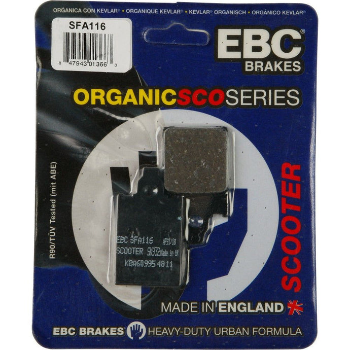 EBC 1 Pair Premium SFA Organic OE Replacement Brake Pads MPN SFA116