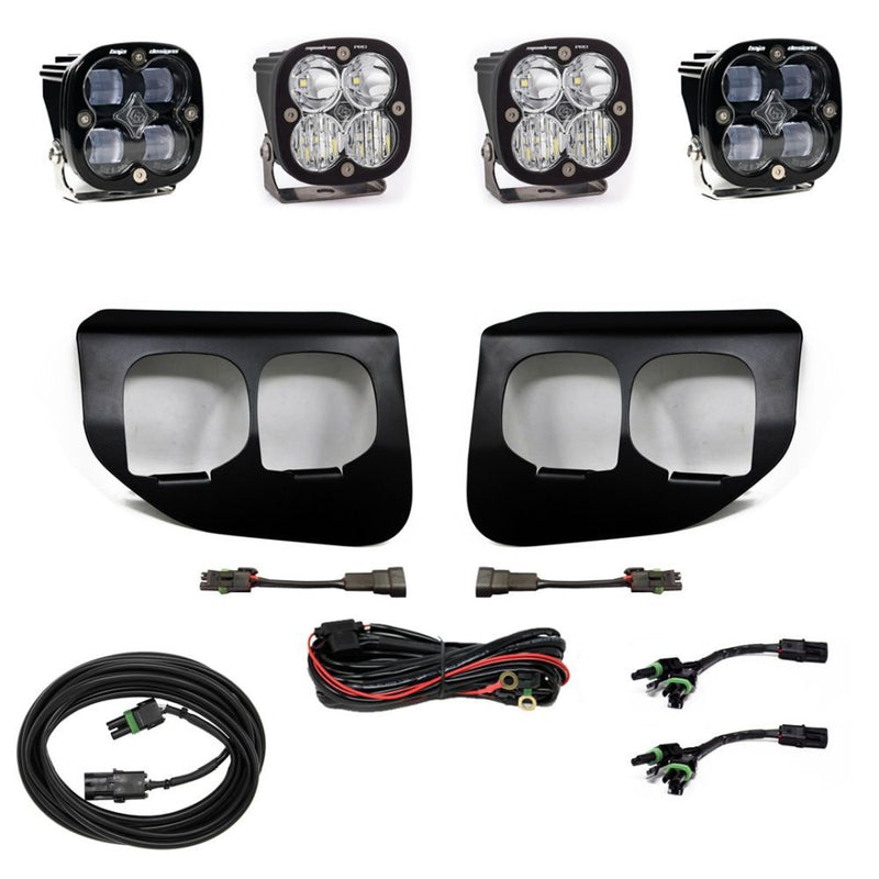 Load image into Gallery viewer, Baja Designs Fog Pocket Light Kit Squadron Pro Series SAE Pattern Clear Lens Toggle Wiring 447736
