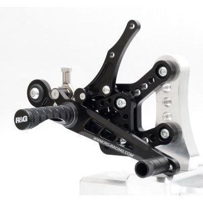 R&G Racing Black Adjustable Rearsets For 2009-2014 BMW HP4 ABS