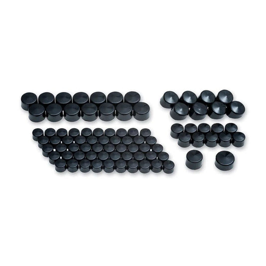 Kuryakyn Gloss Black Kool Kaps Hot Bolt Covers Toppers Harley Evo Twin Cam 2452