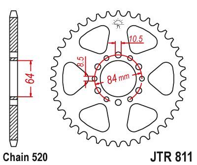 Load image into Gallery viewer, JT Sprockets Rear Steel Sprocket 46 Tooth 46T 520 Chain JTR811.46

